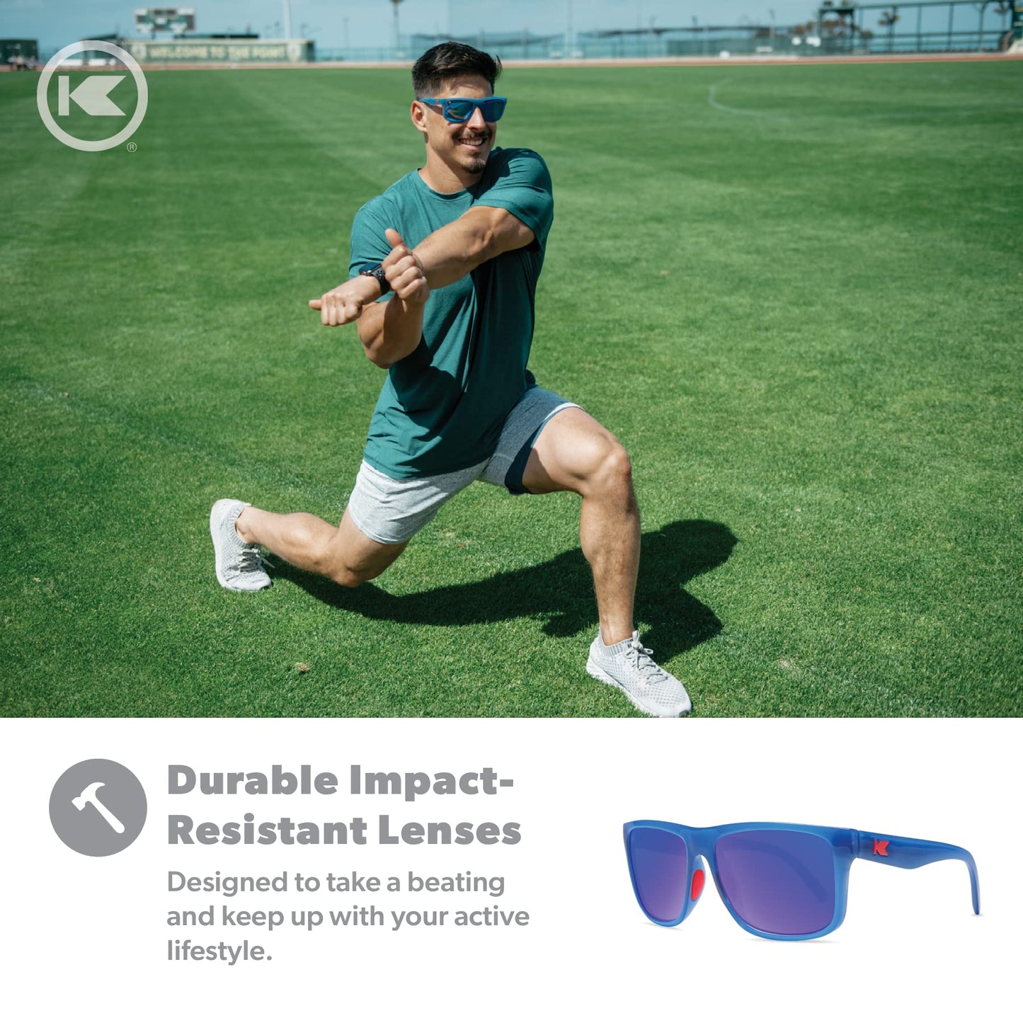 Knockaround Torrey Pines Sport Polarized Sunglasses for Men & Women - UV400 Protection - Running