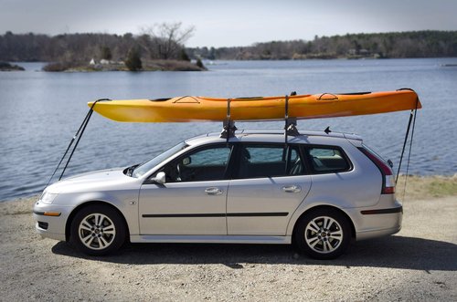 Seattle Sports Sherpak Kayak Foam Block, Gray, Universal Fit, Non-Skid Bottom, Anti-Slip, Durable Premium Materials, 14" Width, 8" Deep, 4" Tall, Kayak Universal Roof Rack, Foam for Kayak Transport