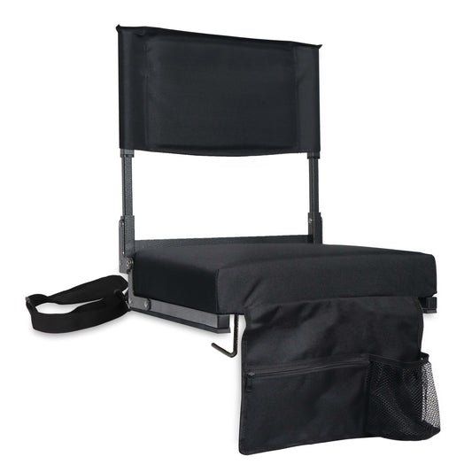 JST GAMEZ Stadium Seat with Back Support Bleacher Chair with Back and Cushion High Back Includes Shoulder Strap and Cup Holder
