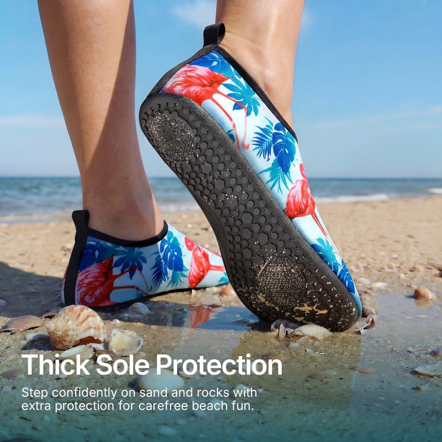 Water Shoes for Women Men Quick-Dry Aqua Socks Swim Beach Barefoot Yoga Exercise Wear Sport Accessories Pool Camping Must Haves Adult Youth Size 8.5-9.5Women/7.5-8.5Men