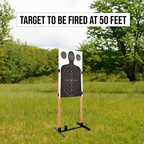 50 Pack Paper Shooting Target for Gun Range, Target Practice- (Industry Standard Size 17 X 25 inch) Silhouette Paper for Handguns, Rifles, Pistols, Airguns, BB Gun, Pellet Gun, Crossbow, Arrow