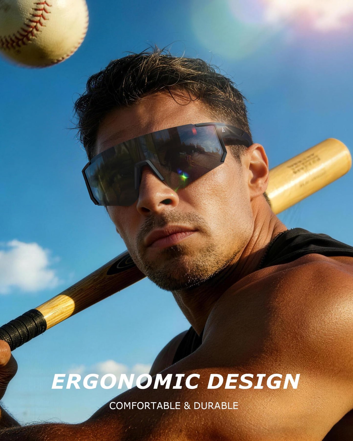 KALIYADI Sunglasses-Men Sports Mens-Sunglasses Women: Sun Glasses with UV400 for Running Cycling Golf Fishing