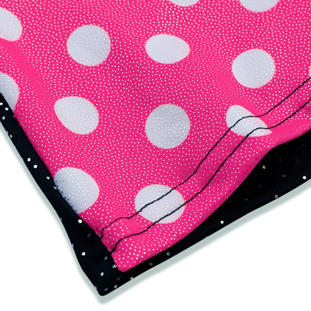 HOZIY Gymnastics Leotards for Girls 3t 4t With Shorts Hot Pink Polka Dots Black Unitards
