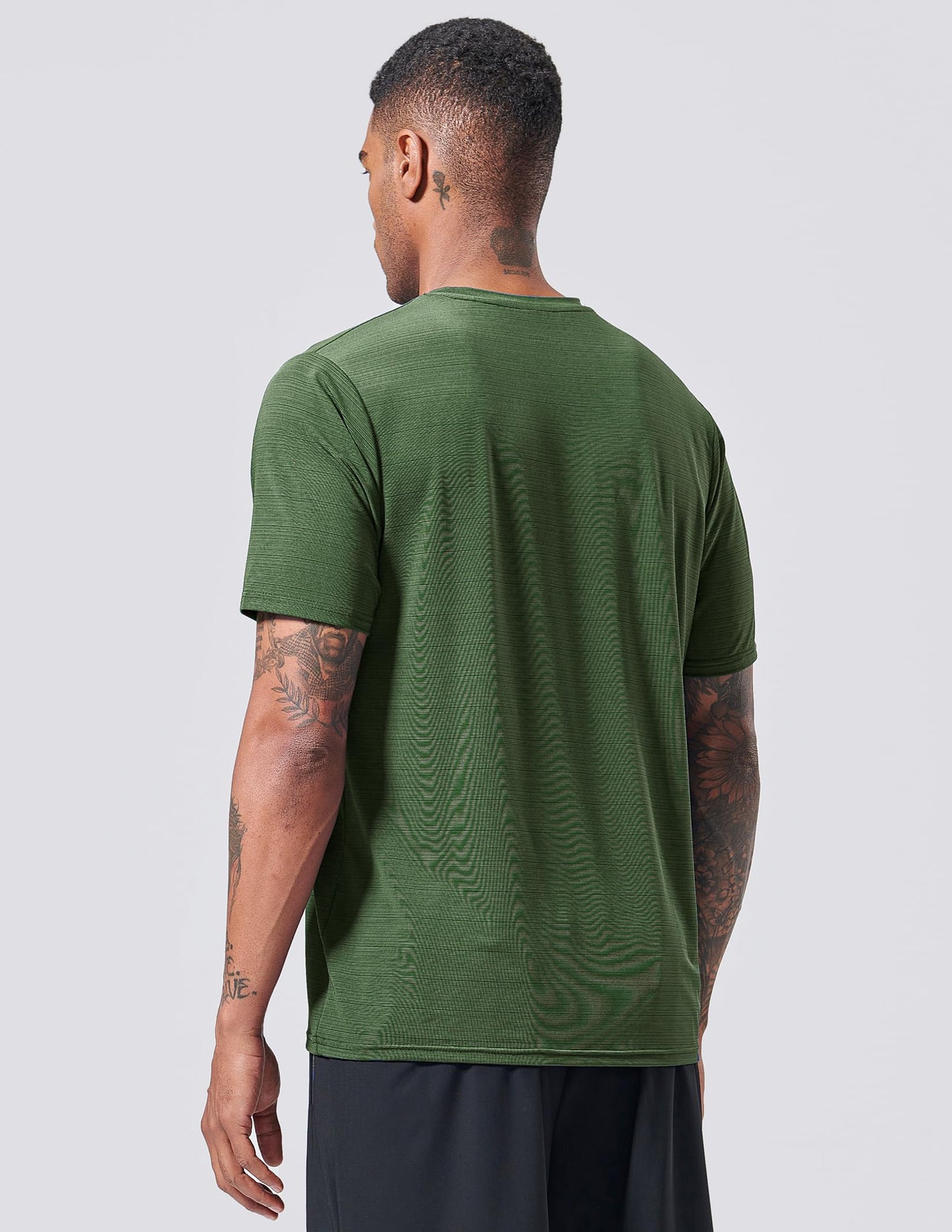 5 Pack Men’s Active Quick Dry Crew Neck T Shirts | Athletic Running Gym Workout Short Sleeve Tee Tops Bulk (Set 12, 3X-Large)