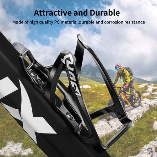 Suruid Bike Water Bottle Cage Ultra-Light Bicycle Bottle Holder Universal Bike Cup Holder Rack for Bicycle, Cycling, MTB, Road/Mountain Bikes 2 Pack - Black