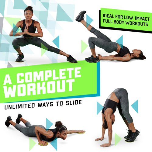 Elite Sportz Equipment Core Sliders, Exercise Gliding Discs for Strengthening, Dual Sided Gliders for Carpet & Hardwood Floors, Strength Training Equipment