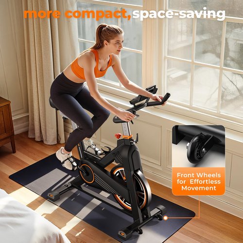 YOSUDA PRO Magnetic Exercise Bike 350 lbs Weight Capacity - Indoor Cycling Bike Stationary with Comfortable Seat Cushion, Silent Belt Drive
