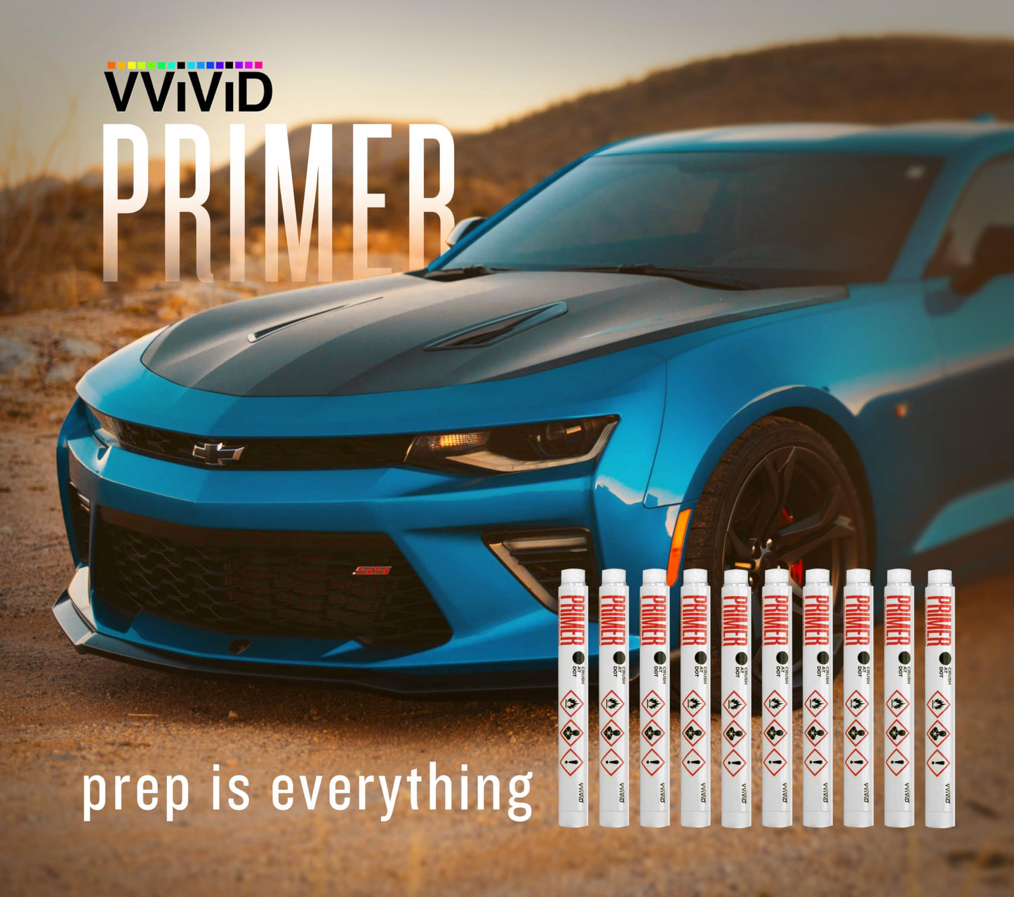 VViViD Primer Pen Adhesive Promoter 20 Pack (0.66mL - 20 Pack) for Vinyl Wrapping, PPF, Painting, Metal, Plastic, Rubber, Concrete and More