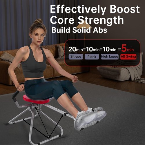 Seanleecore Ab Swing Infinity Home Gym Machine, Core Training Equipment, Foldable, 300 lbs Weight Capacity, Black