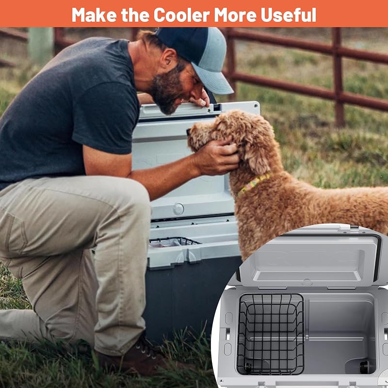 32 Qt Cooler Basket for RTIC 32 Qt - Dry Storage Organizer, Black