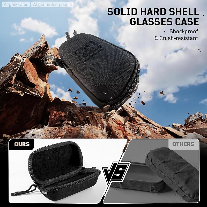 Universal Hard Shell Glasses Case with 180° Opening