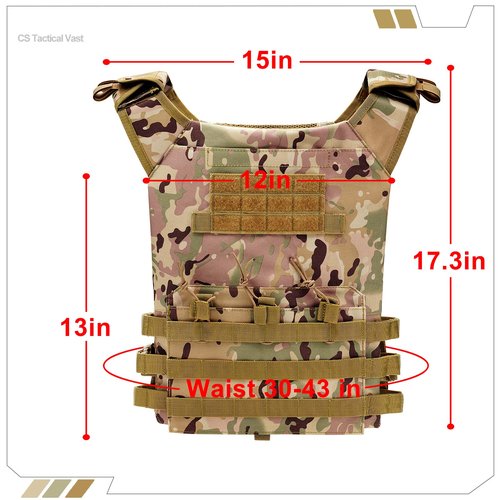 KUIEDIS Tactical Outdoors Vest,Fully Adjustable Breathable,Lightweight Modular Paintball Police Airsoft Vest