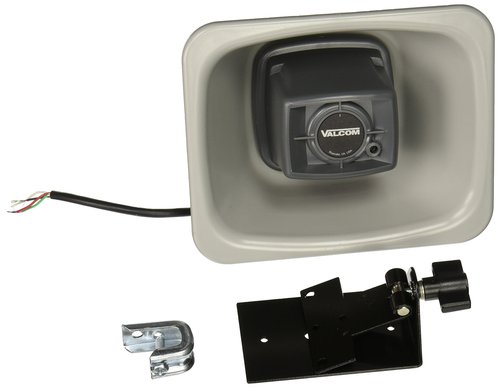 Valcom V-1080-GY One Way 3-watt Amplified FlexHorn with Mounting Bracket, Gray
