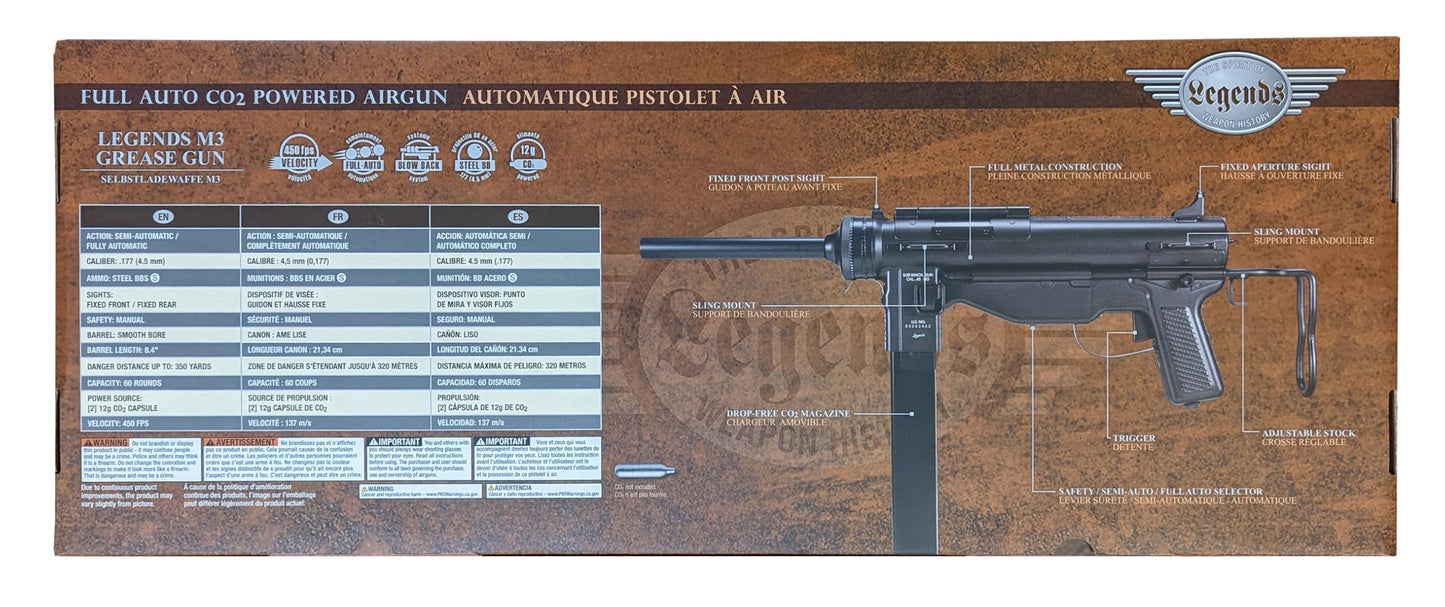 Umarex Legends M3 Grease Gun .177 Caliber BB Gun Air Rifle