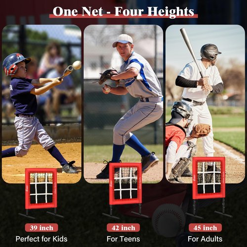 Pitching Net with Strike Zone 9 Hole Baseball Pitching Net Adjustable Height Baseball Target for Throwing, Training EquipmentNet for Practice, Softball Target Nets for Batting