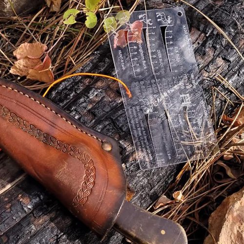 Range Finder Card, Range-R Card, Flexible Rangefinder Card with 6 Reticles, Slide Rule Tool for Hunting and Long-Range Shooting (Three Piece Set)