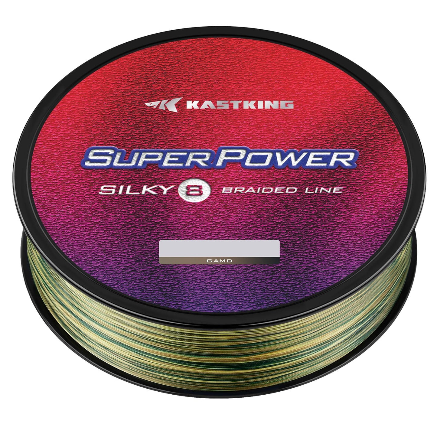 KastKing Superpower Silky8 Braided Fishing Line, Camo, 8 Strands, 40 LB, 300 Yds