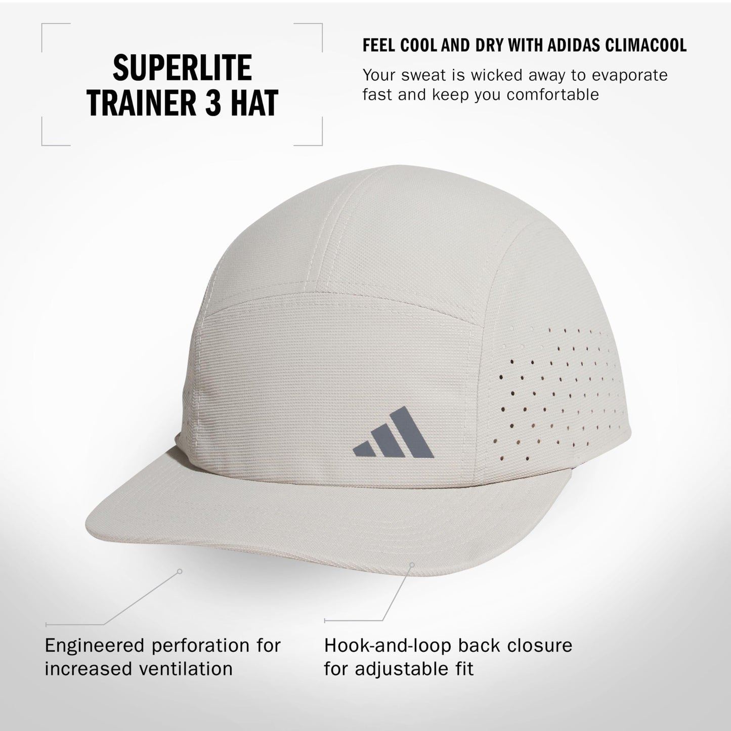 Superlite Trainer 3 Performance Relaxed Fit Adjustable Running and Training Hat