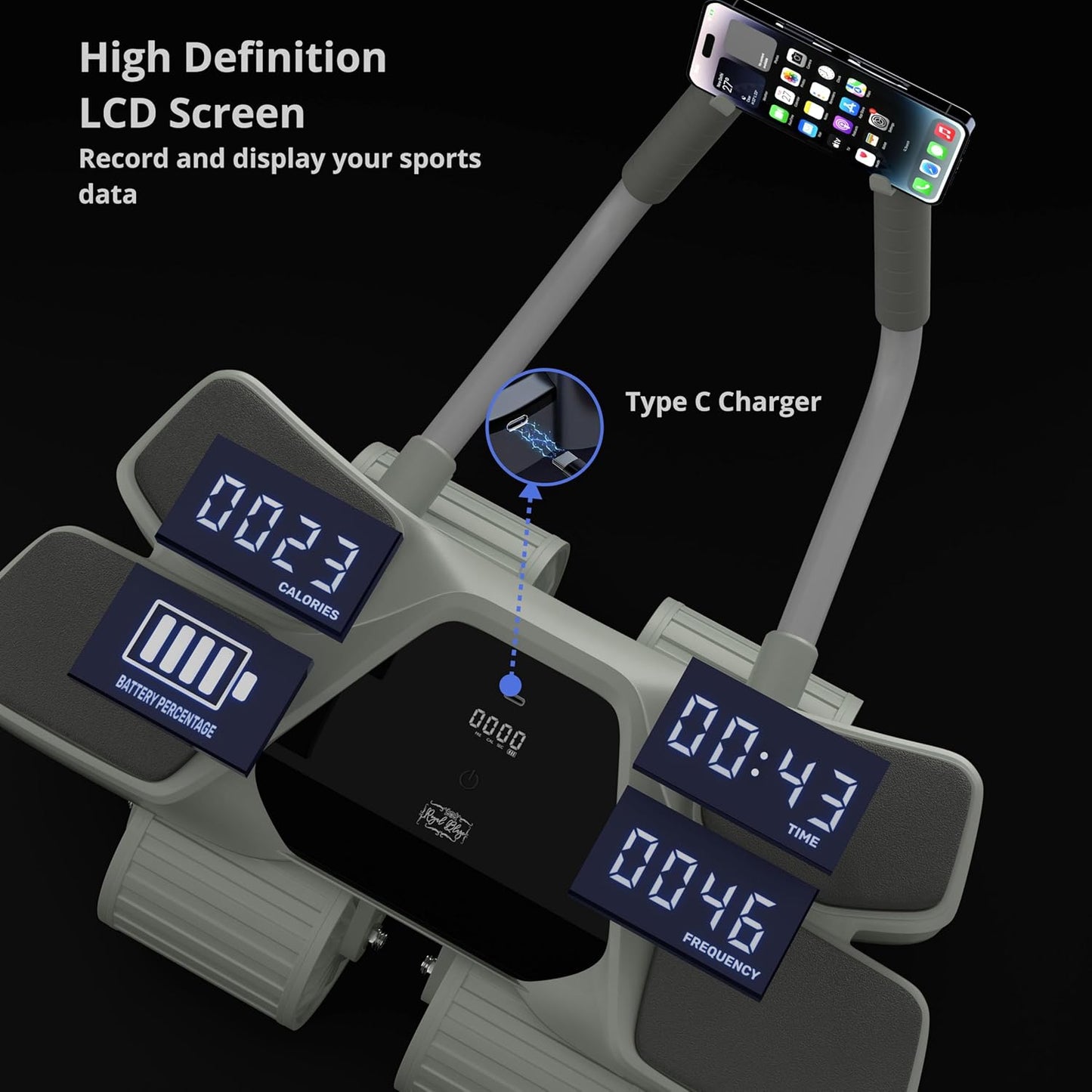 2025 New 4-Wheel Abdominal Roller with Elbow Support : Latest Upgraded High-Performance Exercise Machine With Automatic Rebound, Multi- layered Anti-Slip Design with Calorie Counting LCD Screen