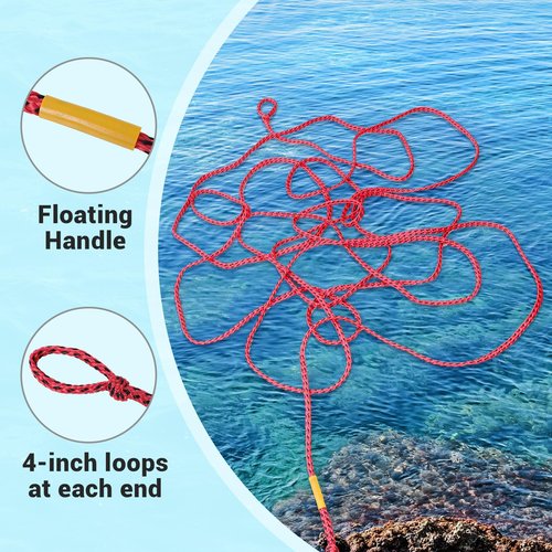 Z00MBROS Tow Rope for 1-2 Rider Towable Tubes, 60 ft 2500lb Safety Rope