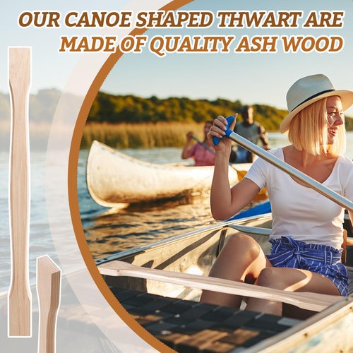 Seenelling 2 Pcs Canoe 32.5" Shaped Thwart Canoe Thwart Seat
