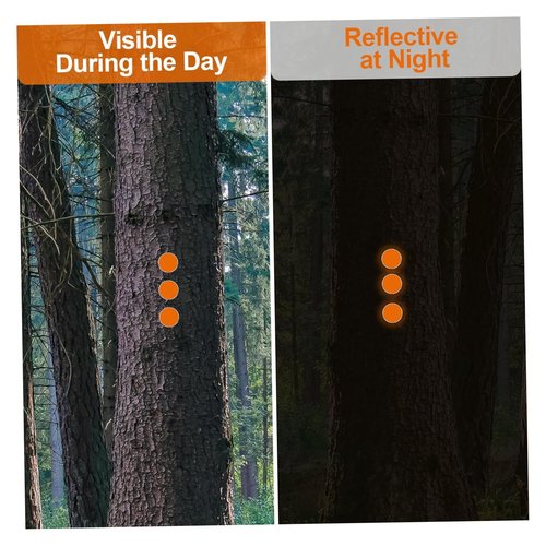 GRIRIW Reflective Trail Markers Reflective Tacks for Trees and Trails High Visibility Outdoor for Driveways and Parking Lots Durable Weather Resistant Design