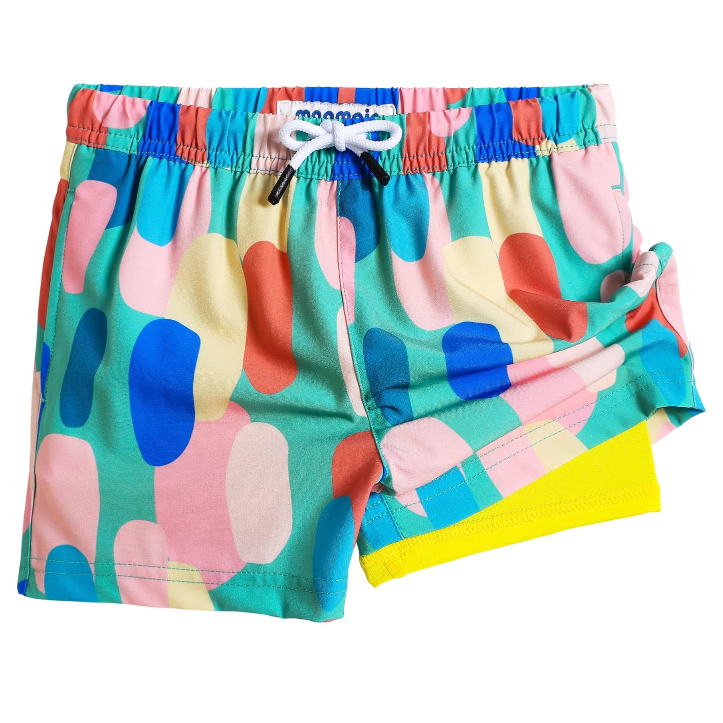 maamgic Boys Swim Trunks with Compression Liner Toddler Stretch Swim Shorts Quick Dry Swimming Trunks Boxer Brief 2 in 1 Beach Shorts Army Green 7