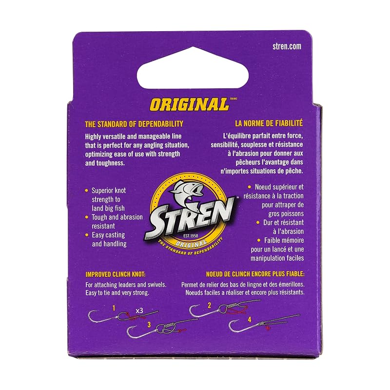 Stren Original Monofilament Fishing Line - 6 lb (2.7 kg) 0.009in Clear/Blue Fluorescent 100 yd Variation