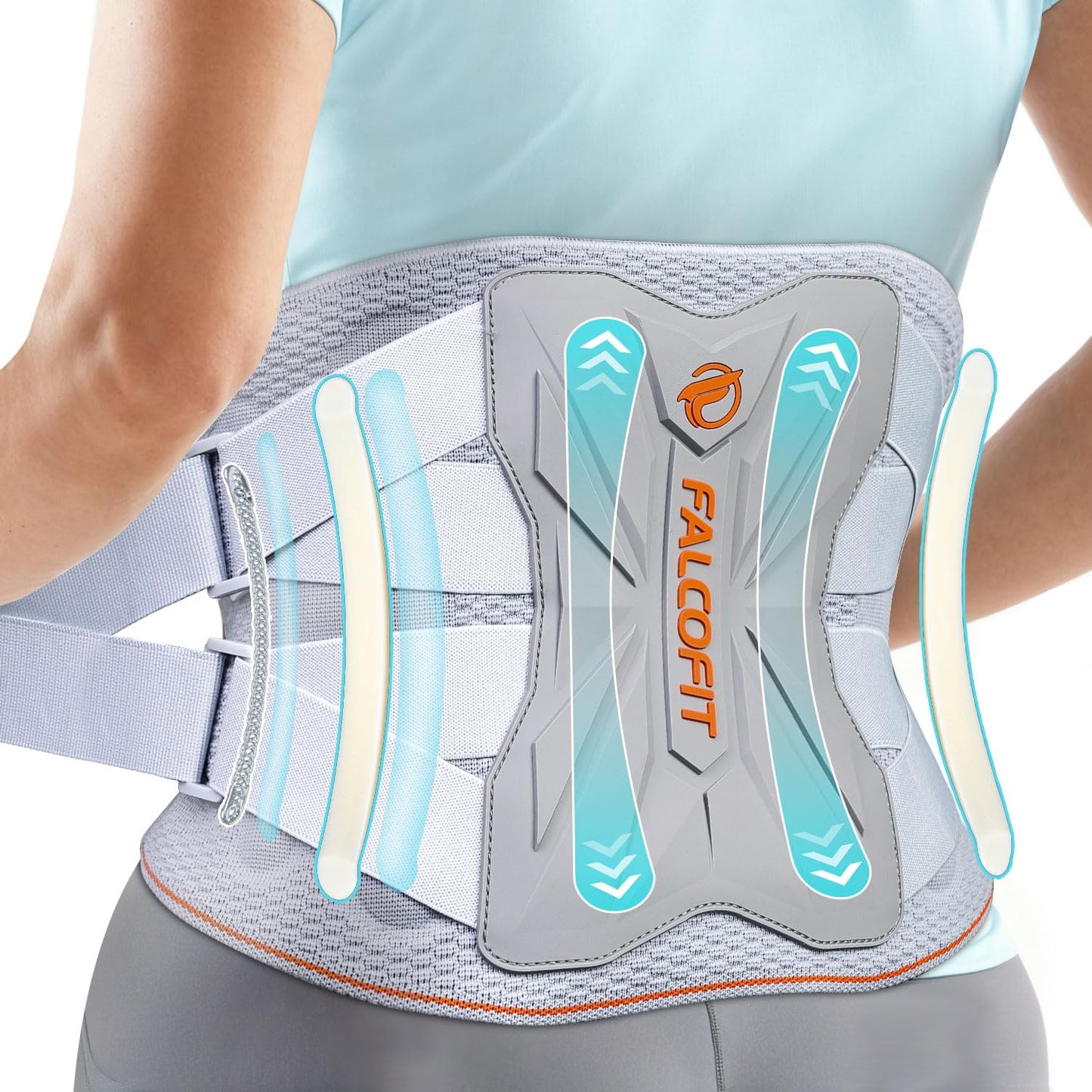 Back Brace for Lower Back Pain Relief, Lumbar Support Belt with 9X Ergonomic Support System, Breathable 3D Knitted Back Support Brace for Men & Women, Sciatica, Scoliosis, Herniated Disc (Large)