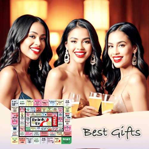 gzaymng Drinking Board Games for Adults, Funny Party Interactive Drinking Games for Game Night, Birthday, Family Play or Any Occasion, Age 21+, 2-8 Players (Multicolor)
