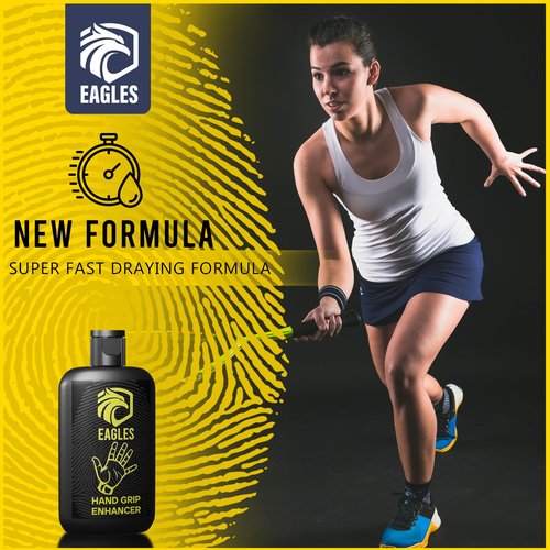 EAGLES Dry Hand, Grip Enhancer, Pole Grip Solution, Non-Sticky, Anti-Slip Solution for Pole Dancing, Sweaty Hands, Dry Grip for Football, Tennis, Golf, Gymnastics, Gaming, Weightlifting, Pole Fitness