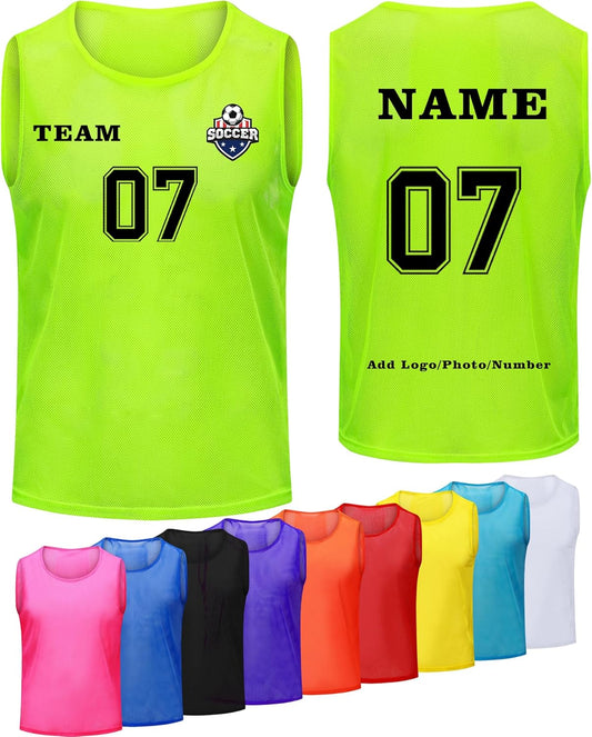 1/6/12/24/48 PCS Custom Pinnies Youth Team Sports Kids Personalized Vest in Basketball Jerseys,Add Logo/Name/Number