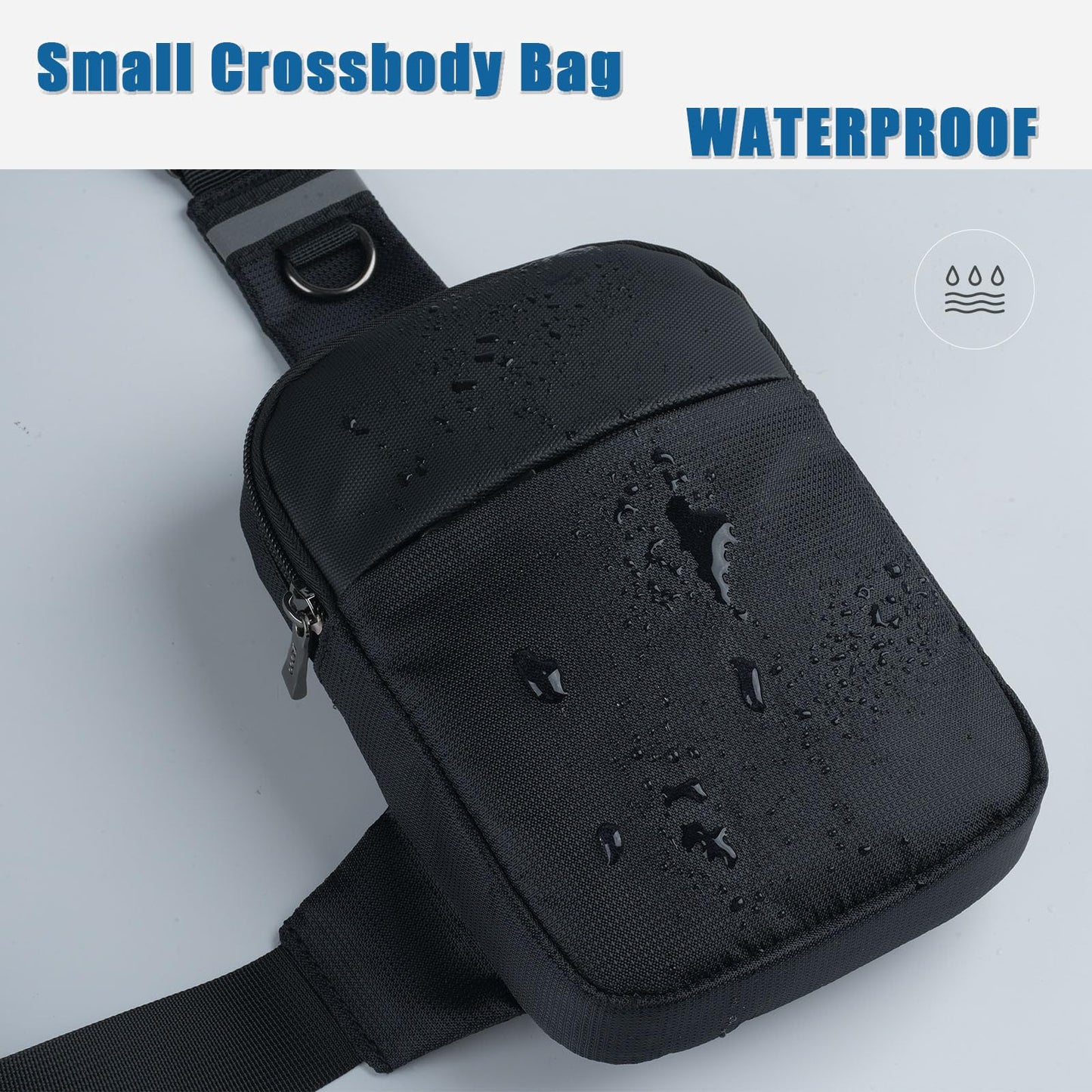 Small Sling Bag Mini Crossbody Bag with RFID Blocking Fashionable Fanny Pack for Women and Men Chest Bags for Travel