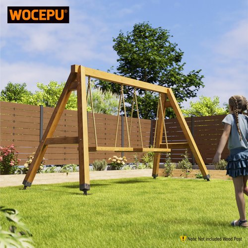 WOCEPU 4pack 201 Stainless Steel 4"x4" (Actual 3.5"x3.5") Adjustable Swing Anchor Leveling Kit Bracket Black