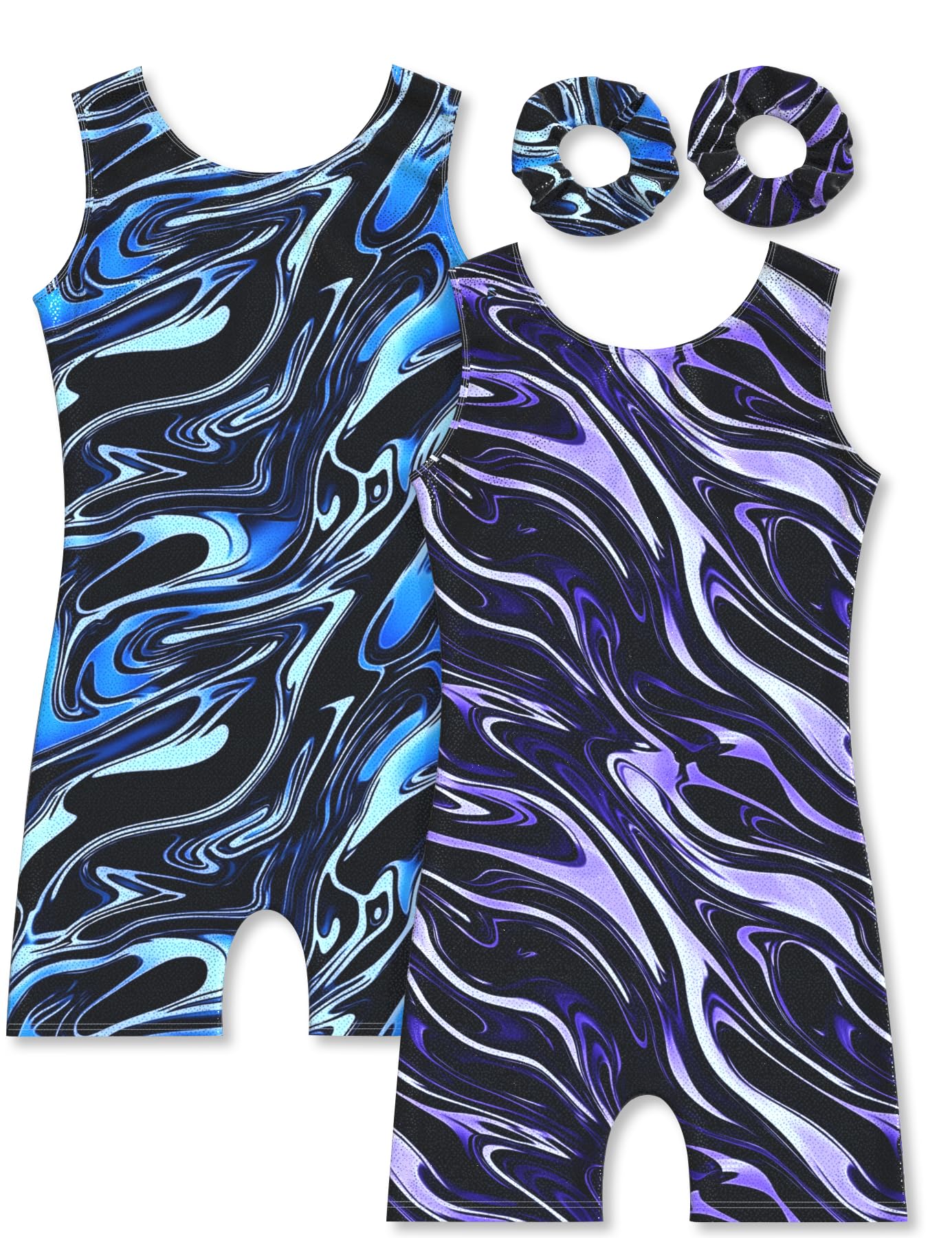 MOLLDAN Gymnastics Leotards for Girls 2 Packs Dance Leotard(DC0602-04-4Y)