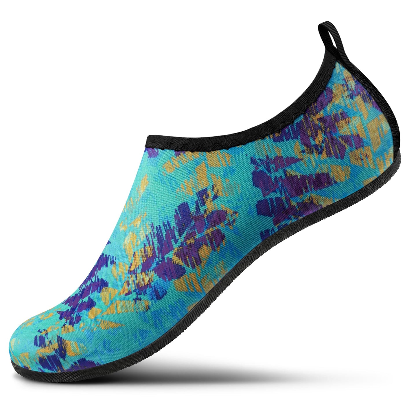 SEEKWAY Water Shoes Women Men Adult Quick-Dry Aqua Socks Barefoot Non Slip for Beach Swim River Pool Lake surf Black Size SK002
