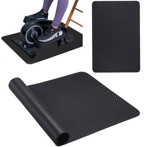 Double-Sided Non-Slip Workout Mat for Ellipse Machine Leg Exerciser Thick Exercise Mat for Under Desk Elliptical Treadmill Mat Home Floor Protection Gym