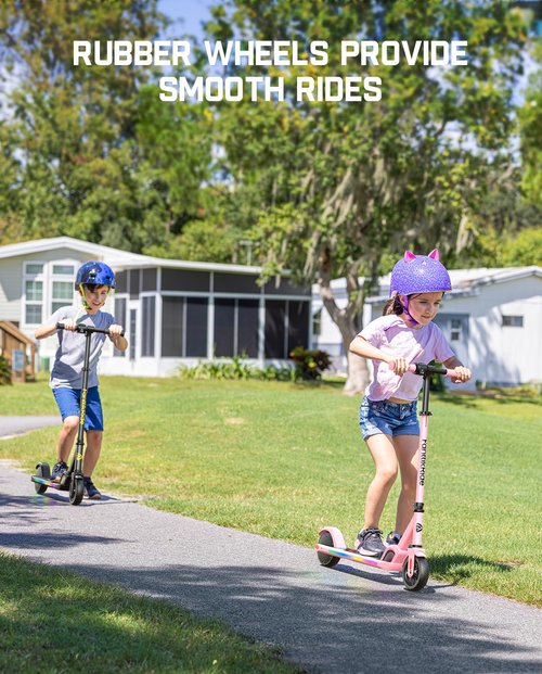 FanttikRide C9 Pro Electric Scooter for Kids 8-12, Adjustable Handlebar Height for Riders 3.9-5.2 ft, 132 lbs, Up to 40 min Continuous Time, 5 Miles Range, 3 Speed Mode 5/8/10 MPH, Black