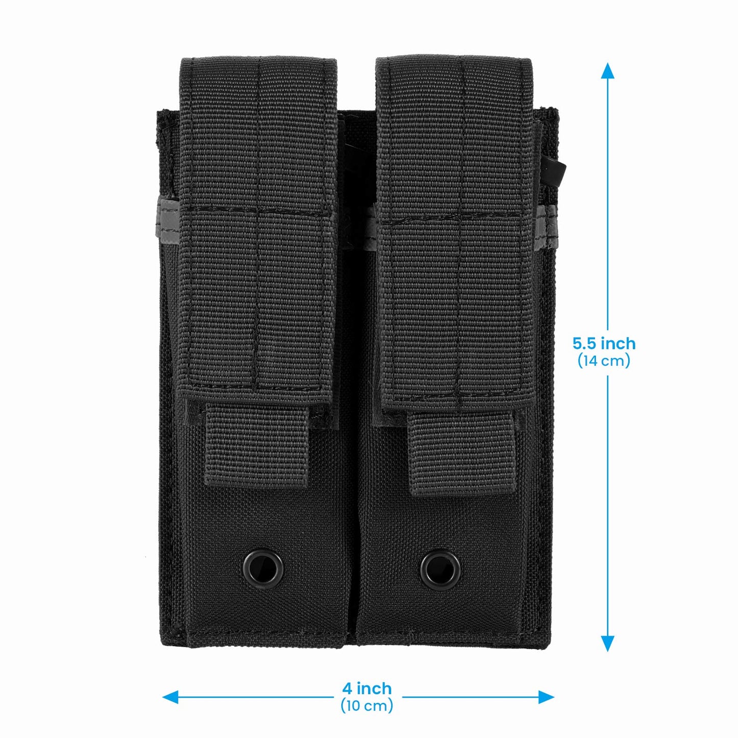 FRTKK Tactical Single/Double Pistol Mag Pouch Outdoor Molle Open-Top Magazine Pouch for Glock M1911 92F