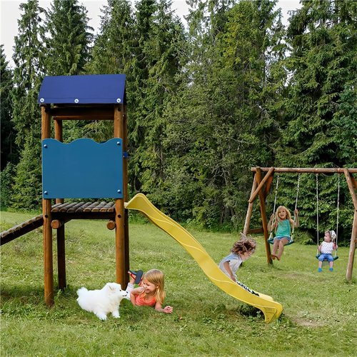 Playground Replacement Canopy, 52" x 90" Swing Set Replacement Tarp, Waterproof 210D Oxford Cloth Playset Replacement Tarp, Playground Accessories for Kids Outdoor, Backyard Playground (Dark Blue)