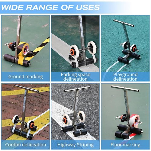 YOGAYE Floor Tape Applicator, Court Line Tape Machine, Paint Tape Applicator Can Be Used for Floor Markings Such As Tiles Concrete Asphalt etc(A)