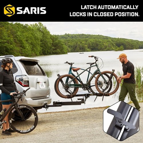 Swing Away Hitch Adapter by Saris | 2" Receiver, 250 lb Capacity | Easy Access & Foldable | Black Alloy Steel | Made in The USA