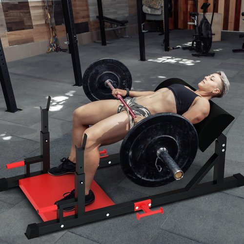 VIVITORY Hip Thrust Machine, Glute Bridge Machine Sissy Squat Machine with Weight Holder, Heavy Duty Butt Exercise Equipment for High Resistance Glute Training, Leg & Core Strengthening Equipment