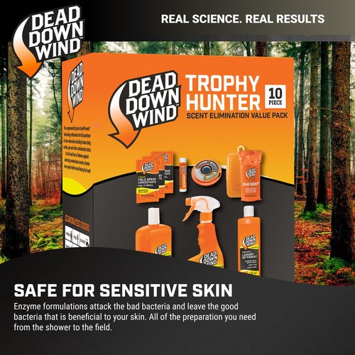 DEAD DOWN WIND Trophy Hunter Scent Eliminator, 10 Piece Kit