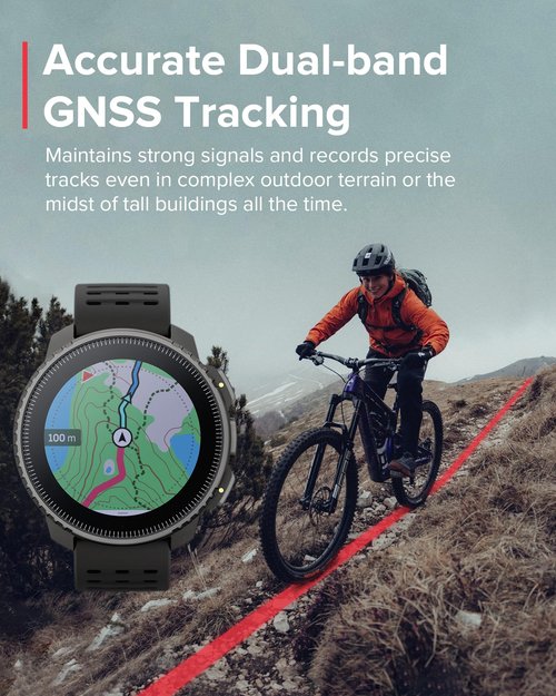 SUUNTO Vertical GPS Sports Watch, Premium Multisports Watch w/1.4 inch Touchscreen & 95+ Training Workout Analysis, Heart Rate & Sleep Tracking, 60-Day Battery Life, Dual-GNSS, Free Offline Map, Black