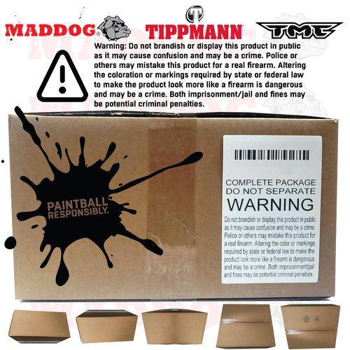 Maddog Tippmann TMC MAGFED Silver HPA Paintball Gun Marker Starter Kit - Black