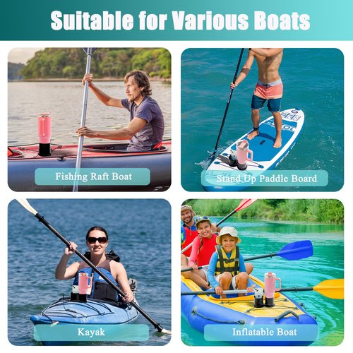 Paddleboard Cup Holder, 3.15″ Diameter Paddle Board and Kayak Drink Holder, 2-in-1 Paddle Board Cup and Phone Holder Accessories for SUP Kayak Boat(Black)