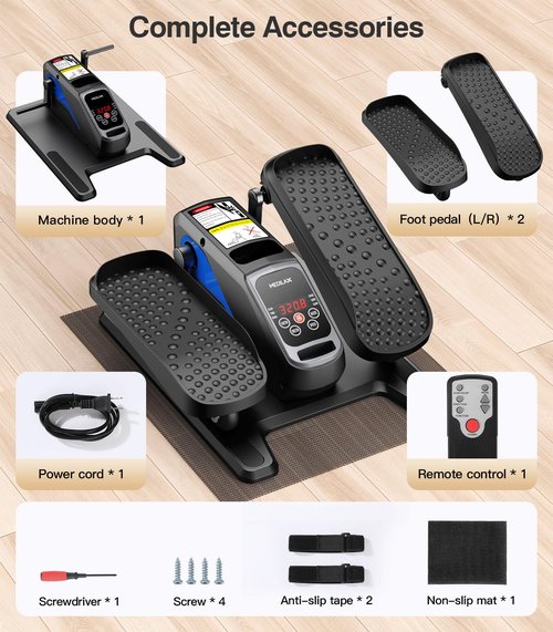 Under Desk Elliptical Machine,Ellipse Leg Exerciser Electric with Remoter,12 Manual Adjustable Speed and 3 Automatic Speed,Portable Seated Pedal Exerciser for Seniors,Adults,Home,Office, Black