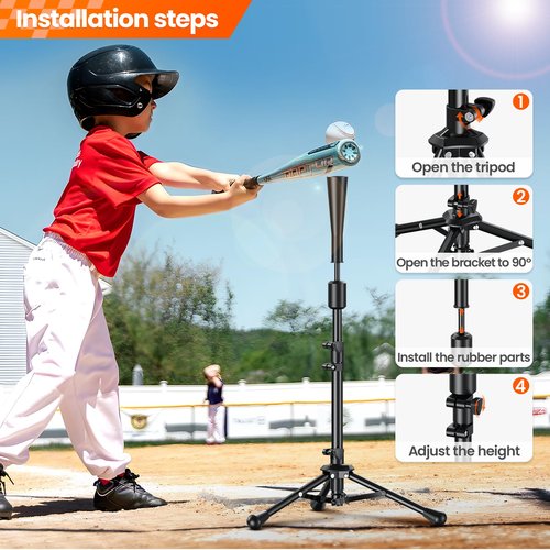 Dayacoco 2025 New Upgrade Portable Batting Tee for Baseball/Softball,23.23 to 40.16 Inch Baseball Tee for Kids,Batting Tee,Softball Tee,Youth Hitting Tee,Teeball Tee,Travel Tee,Easy Adjustable Height