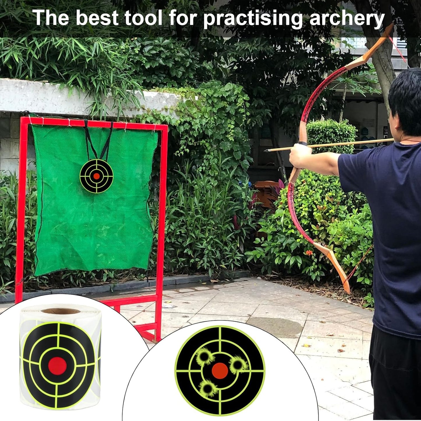2Pcs 3 Inch Splatter Targets for Shooting Range Targets, 2 Roll/400 Pcs Splatter Target Stickers, Self Adhesive Reactive Paper Target Stickers for Archery Bow Shooting Practice